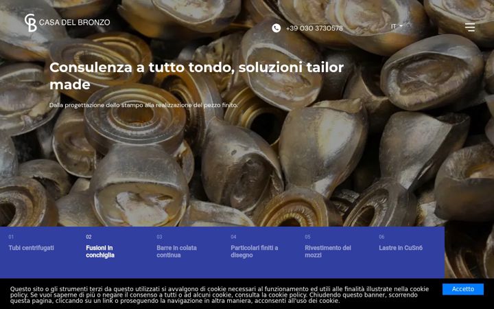 Screenshot of casadelbronzo.com