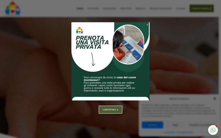 Screenshot of casadelcuoremontessori.com