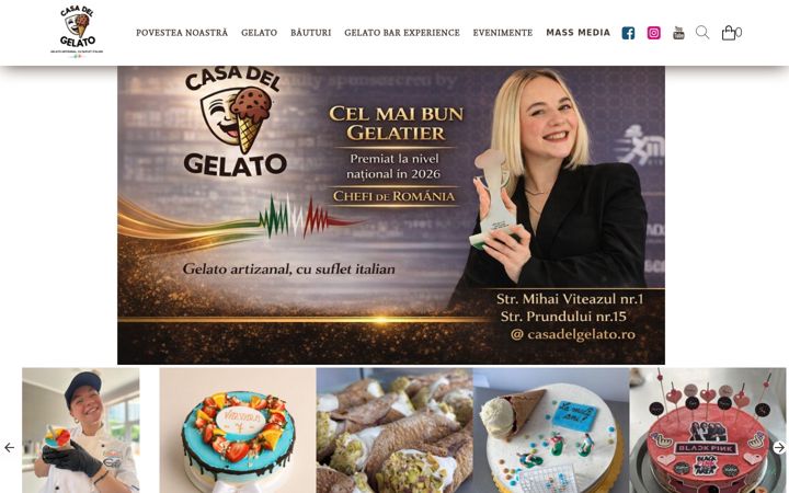 Screenshot of casadelgelato.ro