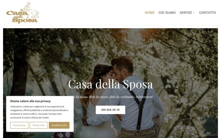 Screenshot of casadellasposabellinzona.com