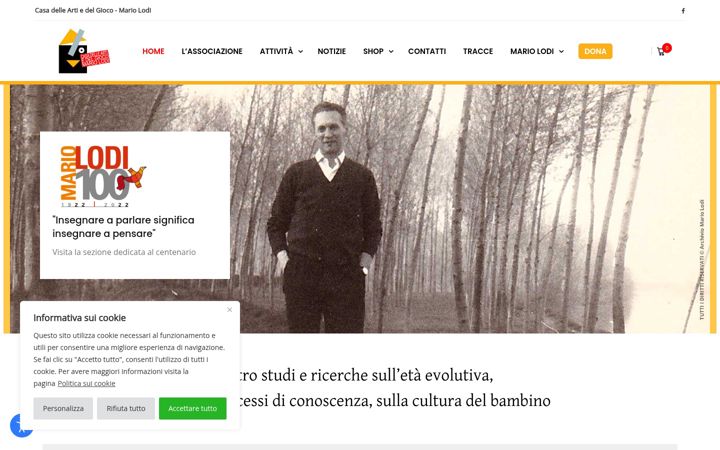 Snímek obrazovky casadelleartiedelgioco.it