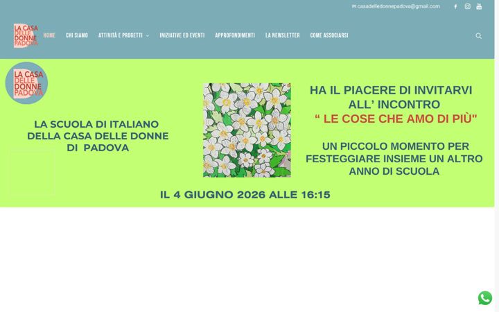 Screenshot of casadelledonnepadova.it