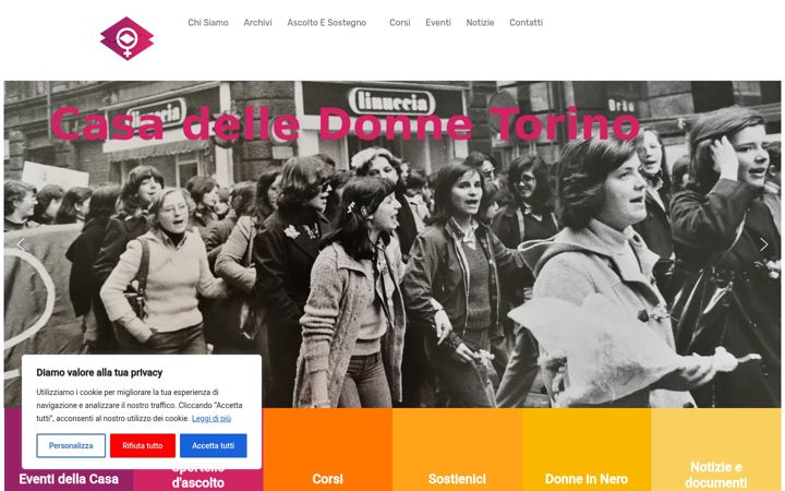 Screenshot of casadelledonnetorino.it
