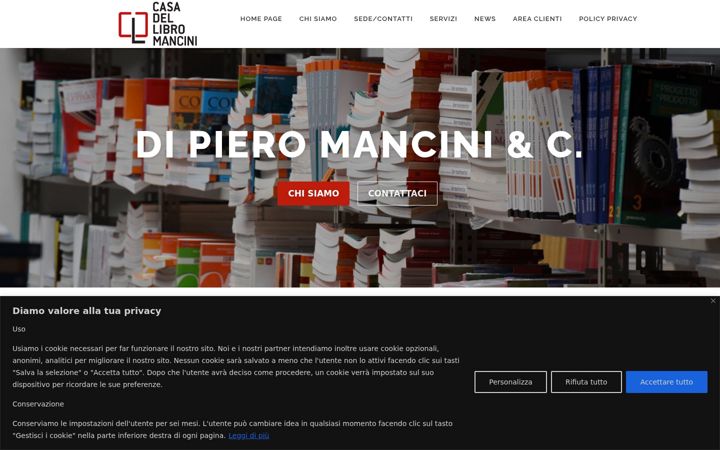 Screenshot of casadellibromancini.it