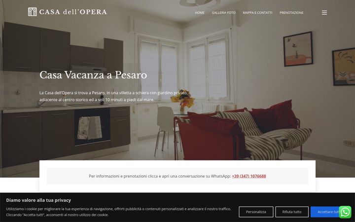 Screenshot of casadellopera.it