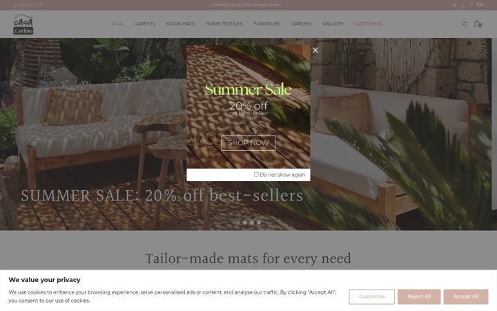 Screenshot of casadellozerbino.com