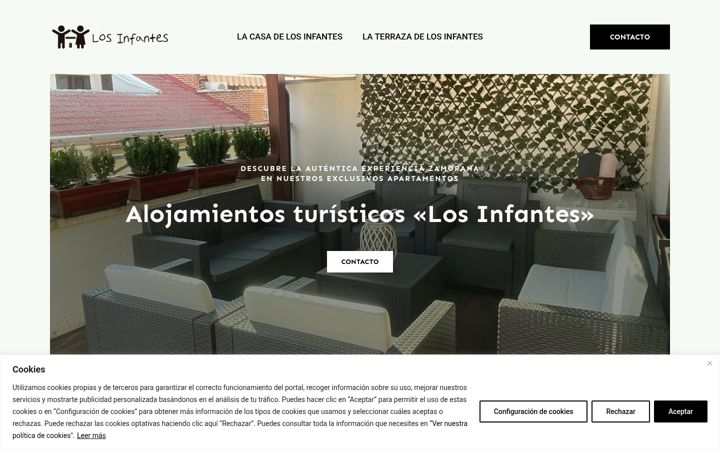 Skjámynd af casadelosinfantes.es