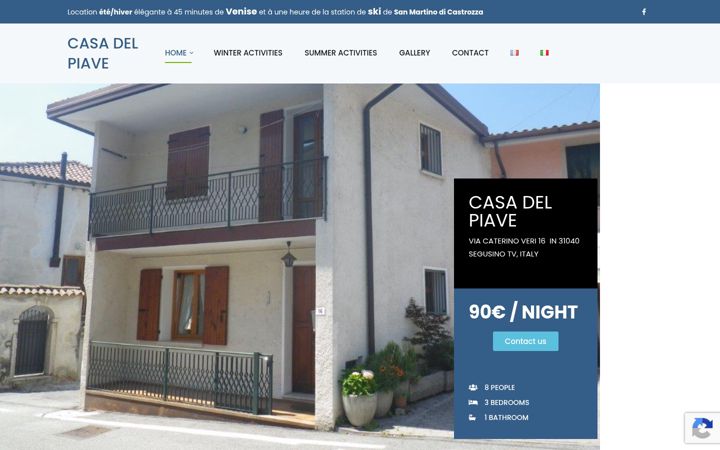 Screenshot of casadelpiave.com