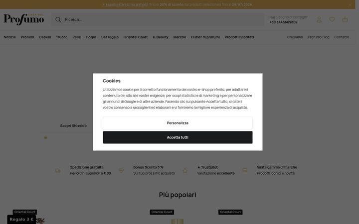 Screenshot of casadelprofumo.it