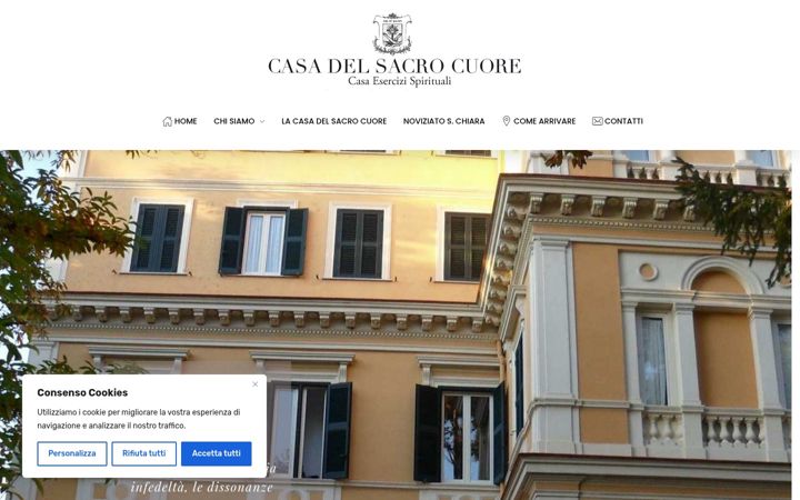Screenshot of casadelsacrocuore.it