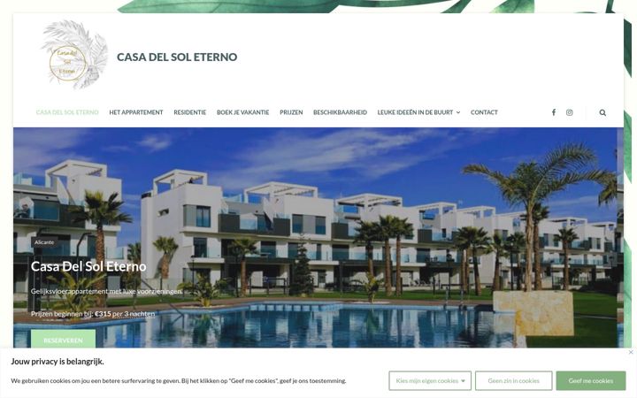 Screenshot of casadelsoleterno.be