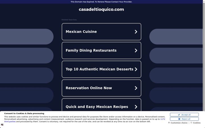 Screenshot of casadeltioquico.com
