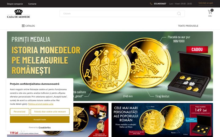 Screenshot of casademonede.ro