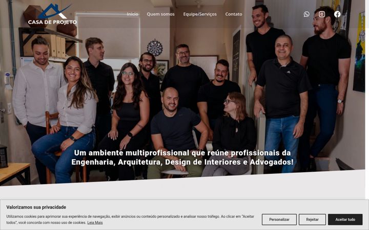 Screenshot of casadeprojeto.com.br