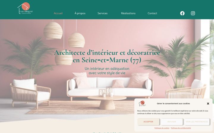 Screenshot of casadequat.fr
