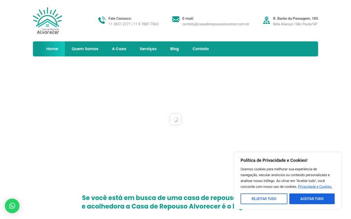 Ekrano kopija casaderepousoalvorecer.com.br