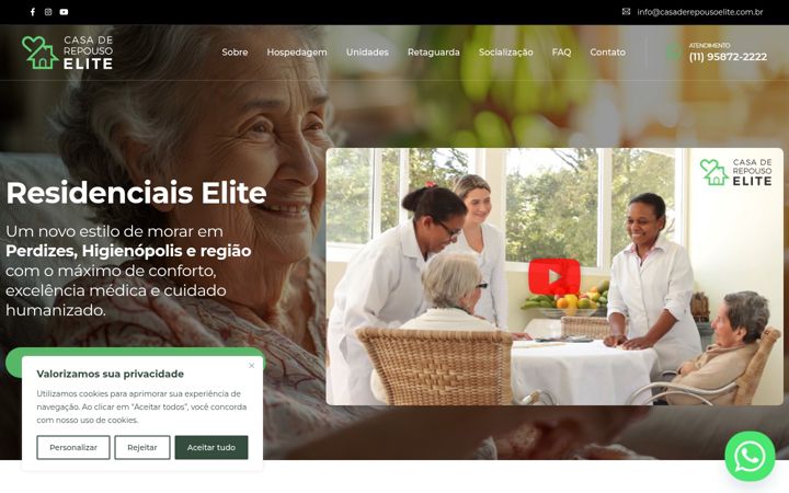 Ekrano kopija casaderepousoelite.com.br