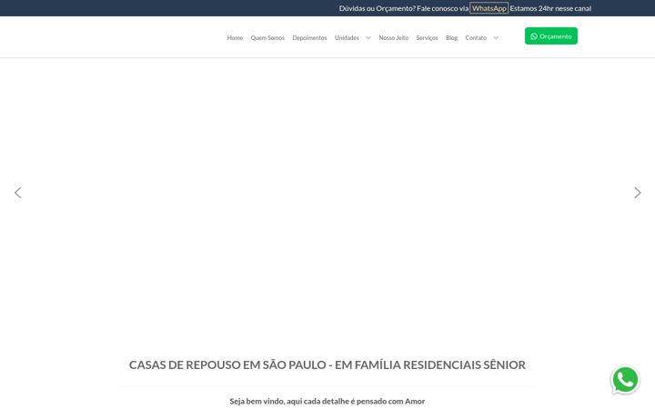 Ekrano kopija casaderepousoemfamilia.com.br
