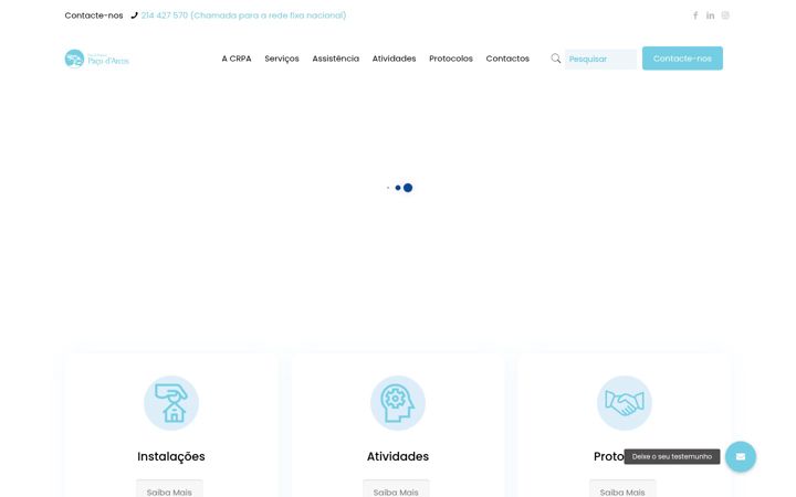 Captura de pantalla de casaderepousopacodarcos.pt