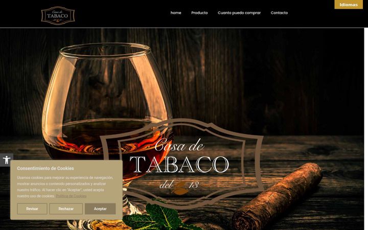 Screenshot of casadetabacodel13.com