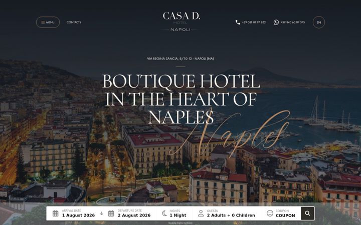 Screenshot of casadhotels.com