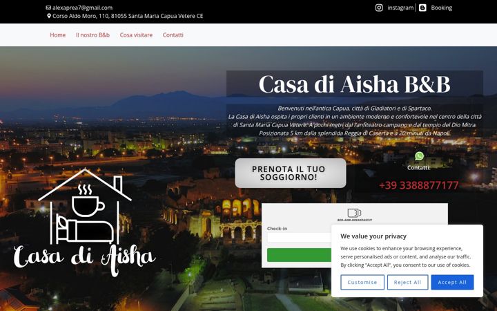 Screenshot of casadiaisha.altervista.org
