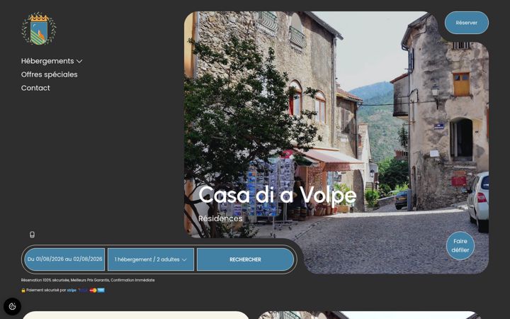 Screenshot of casadiavolpe.fr
