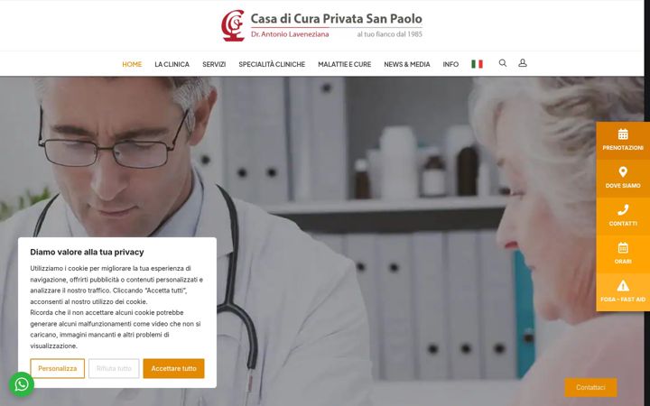 Screenshot of casadicurasanpaolo.it