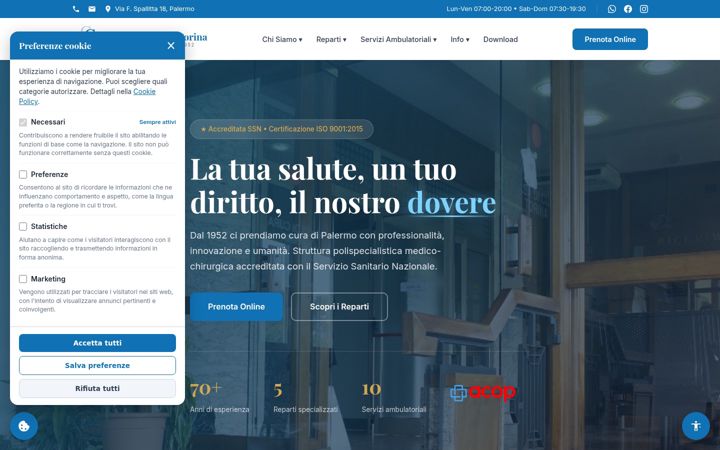 Screenshot of casadicuratorina.it