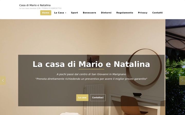 Screenshot of casadimarioenatalina.it