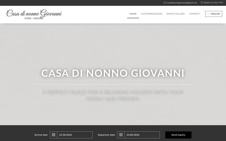 Screenshot of casadinonnogiovanni.com