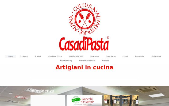 Skærmbillede af casadipasta.it