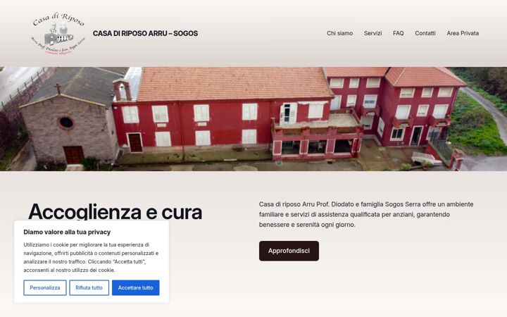 Screenshot of casadiriposoarru.it