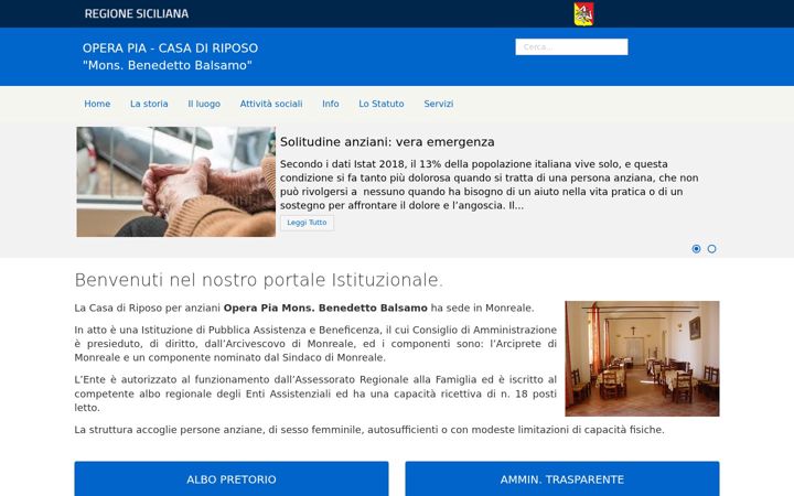 Screenshot of casadiriposobalsamo.it