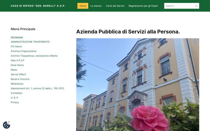 Captura de pantalla de casadiriposoborelli.it