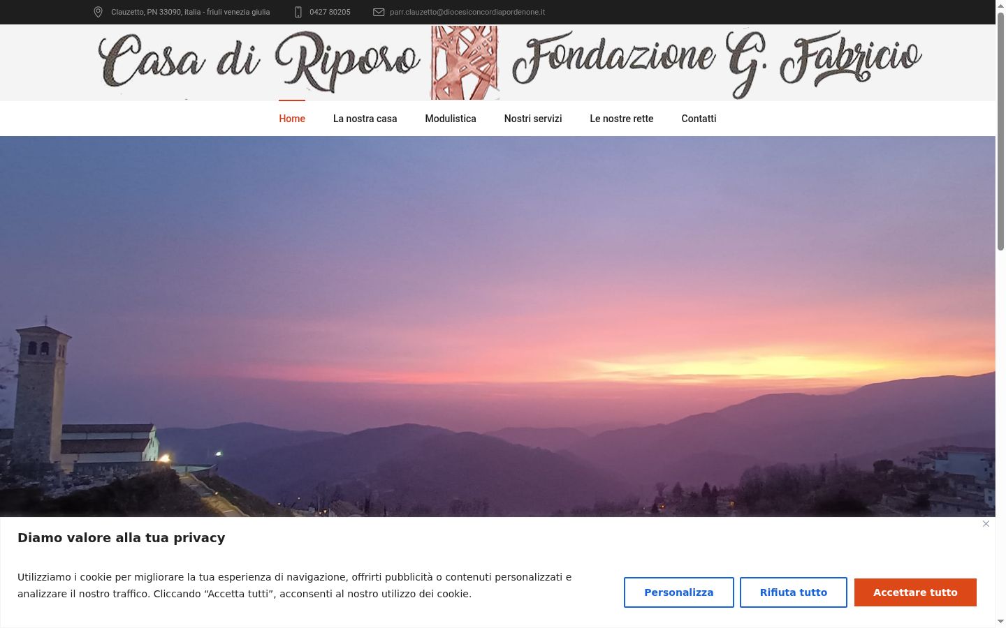 Captura de pantalla del banner de consentimiento mostrado antes de cualquier interacción