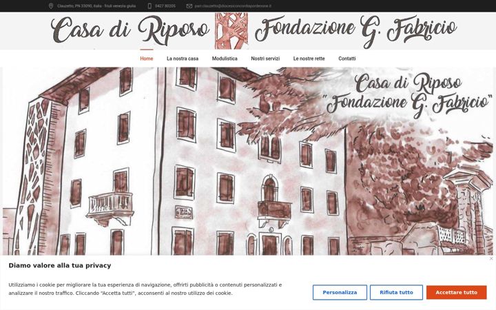 Captura de pantalla de casadiriposoclauzetto.it