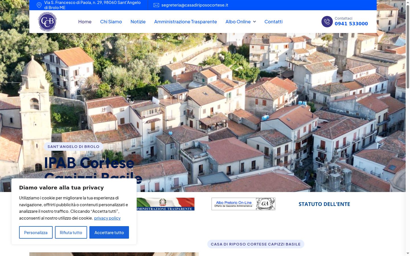 Captura de pantalla del banner de consentimiento mostrado antes de cualquier interacción
