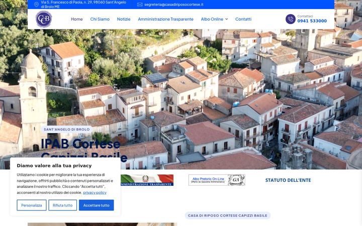 Captura de pantalla de casadiriposocortese.it