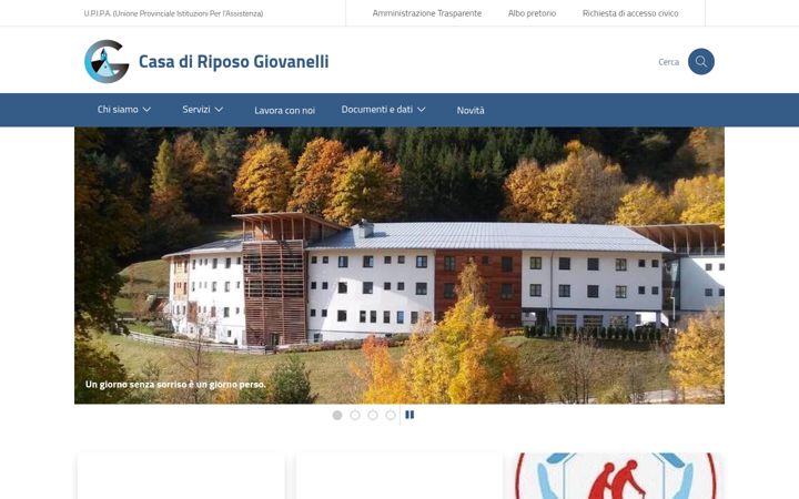 Screenshot of casadiriposogiovanelli.org