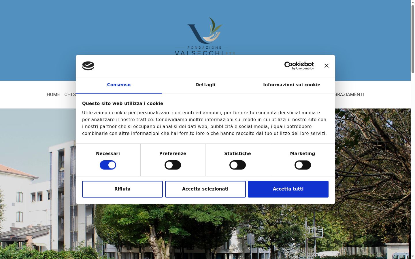 Captura de pantalla del banner de consentimiento mostrado antes de cualquier interacción