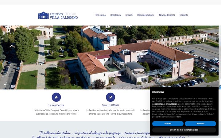 Screenshot ta' casadiriposovillacaldogno.it
