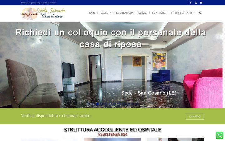 Screenshot of casadiriposovillajolanda.it