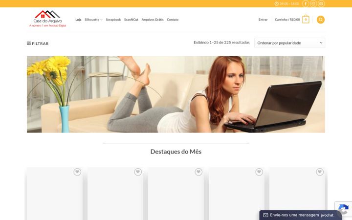 Captură de ecran a casadoarquivo.com.br