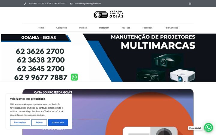 Screenshot of casadodatashowgoias.com.br
