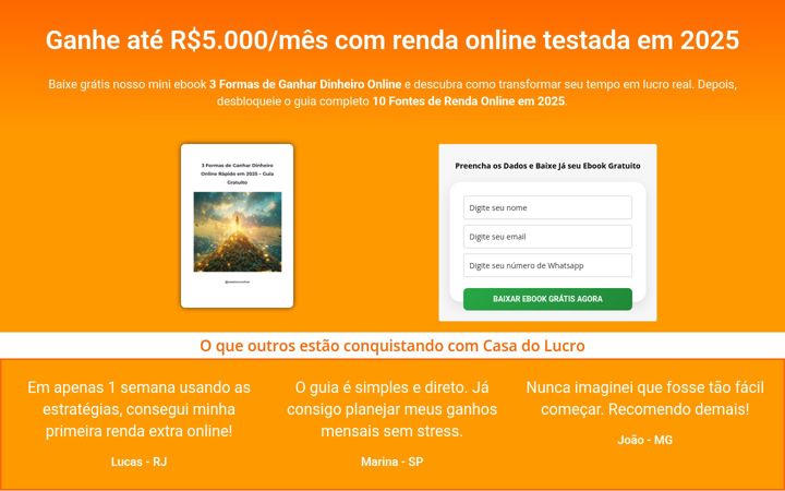 Screenshot of casadolucro.com