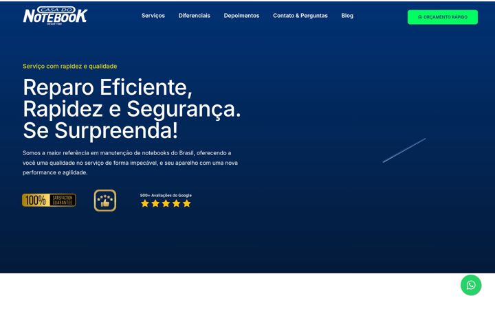 Screenshot of casadonotebookgoiania.com.br