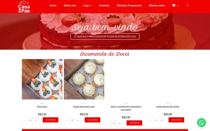 Ekrano kopija casadopaomontenegro.com.br