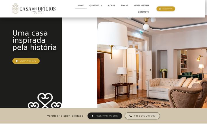 Posnetek zaslona casadosoficioshotel.pt