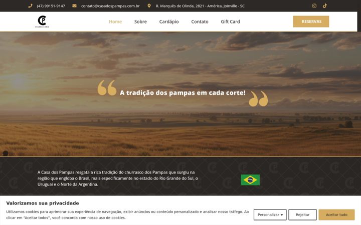 Screenshot von casadospampas.com.br
